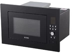 Suinga Microondas Encastrable con Grill 20L 1400W | Microondas Integrable Inoxidable Negro | Microondas de Convección