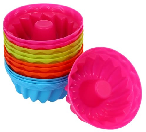 HEMOTON Moule À Gâteau Rond En Silicone 2.56 Pouces Résistant Four Et Micro-Ondes Pour Pâtisserie Gelée Pain Fêtes Et Anniversaires
