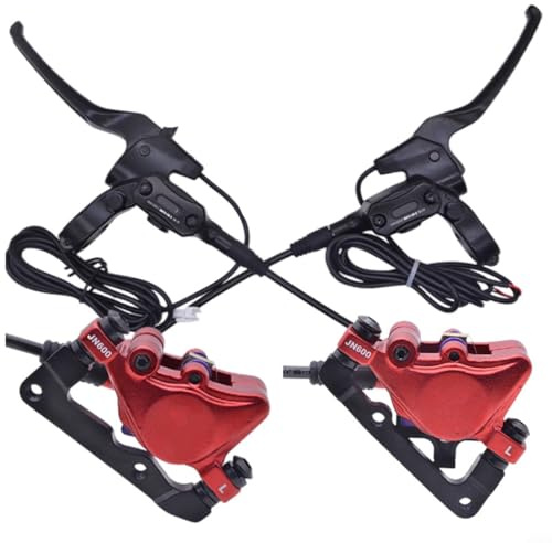 HpLive Hydraulic Brake Set Kits, Ebike Electric Power Failure Hydraulic Disc Brake, Front Rear Disc Split Installation (Rear + Front No for Rotor)