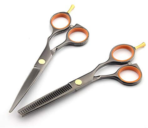 HPTHLY Haarschneideschere, Effilierschere, Schere zum Schneiden von Zähnen, Scheren-Haarschneideset aus japanischem rostfreiem Stahl, 6,5 Zoll, Haarschneidewerkzeuge