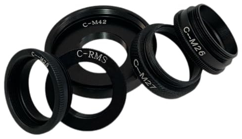 Microscope Objective Lens Adaptor Ring Microscope Adapter C Mount 25.4mm to RMS Thread M27 Interface Ring Adapter 1pc(C to RMS)