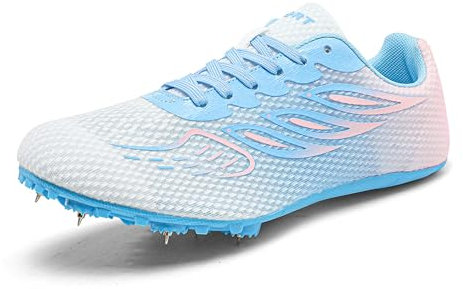 Ybberik Leichtathletikschuhe Spike-Laufschuhe, Leichte Spike-Schuhe mit automatischer Schnürung für Herren und Damen
