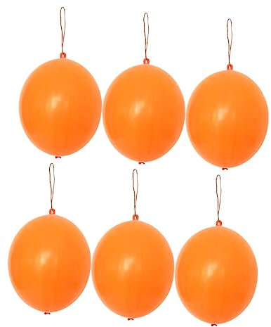 BESTonZON 10pcs Punch Balloons No Printing Balloon Fun Filled Party Neon Rubber Band Handle for Boys and Girls Party Birthday