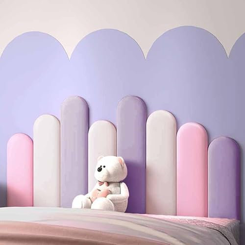 Ovales 3D-Wandpaneel für Schlafzimmer und Wohnzimmer, Dekoration, gepolstertes Kopfteil, Wandpaneel für Bett oder Wand (1 x 120 cm)