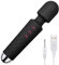 Vibration für Frauen Massagestab Massager Leises&Starkes,Elektrischer Handheld Kabelloses Handmassagegerät Stab-Massager aus Weiches Silikon, 20 Vibrationsmodi& 8 Geschwindigkeiten,Ganzkörper,Schwarz