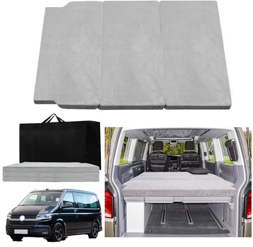 xxjolavv Thickened Portable Folding Mattress Compatible with VW T32 T4 T5 T6 T6.1 T7 Multivan California Beach Caravelle and Transporter Motorhome Camper Accessories 186 x 148 x 8 cm