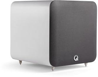 Q ACOUSTICS Q SUB80 Subwoofer, 8-inch Bass Driver, Infinite Baffle Enclosure with 400W Peak Amplifier Power for Home Theatre Systems (Satin White)