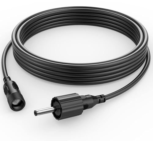 Biling DC Verlängerungskabel, wasserdichtes Verlängerungskabel | Solar Teichpumpe Anschlusskabel 3,5 x 1,35 mm, für Solar Springbeunnen für den Außen, 2,7 m, Schwarz