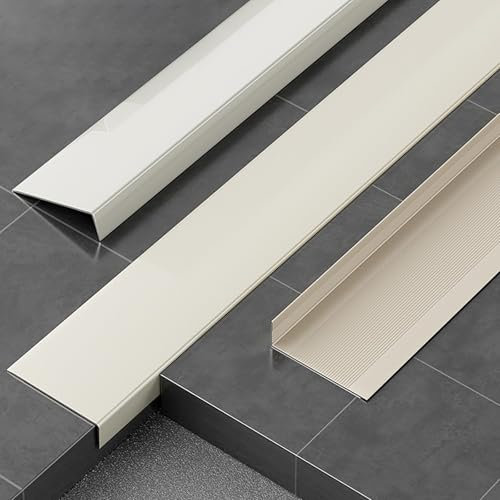 Coayuou Übergangsprofil 3 Stück 90cm Treppenprofil Treppenkantenprofil Alu Robust Übergangsschiene Ideal Für Küche, Bad Und Wohnzimmer(Schwarz,1.5 * 1CM)