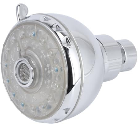 STOBOK Farbwechselnder Led-duschkopf Mit Farben Wassersparend Verstellbar Handbrause Aus Abs-material Temperaturregelungssensor Installieren Passt Für Schraubschienen