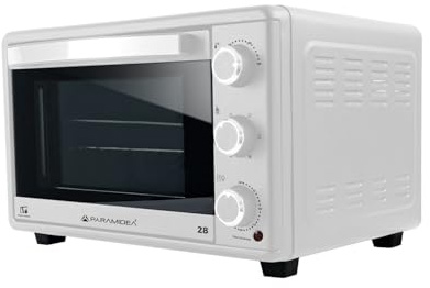 PYRAMIDEA Forno Elettrico Ventilato Capacità 28 Litri 1500W con Timer Colore Bianco