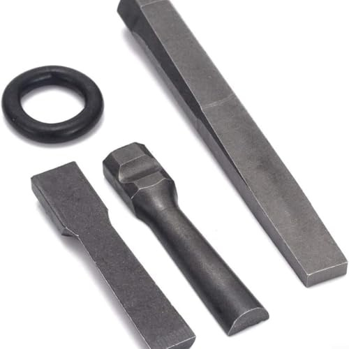 18Mm Rock Splitting Wedge And Shim Set, 5-Piece Heavy-Duty Stone Splitter Chisel Kit For Marble, Granite, Concrete And Quarry Stonemasonry