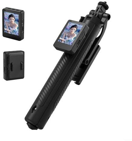 Macchina fotografica per selfie, treppiede per selfie, display telescopico, rotazione di 360 gradi, telecomando per fotografia (A)