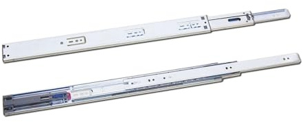 Schubladenschienen 450mm softclose Kugelführung - Vollauszug mit integrierter Dämpfung, 32-Systemlochung - 10 Paar