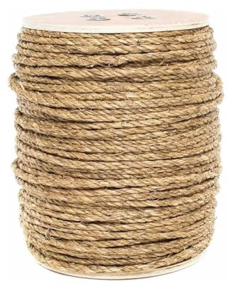 FJOADNVM Cuerda De Yute Cuerda de Yute 3 hebras, Rollos cordón Trenzado cáñamo for macramé, Manualidades, cestas, rascadores for Gatos y decoración Hecha a Mano, 6 mm 10(6mm 10m)