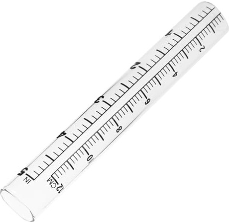 CIYODO Regenmessrohr Reagenzglas Für Garten Terrasse 12cm Glas Regenmesser Mit Flachem Boden Präzise Niederschlagsmessung Stabiles Messgerät Für Außenbereich