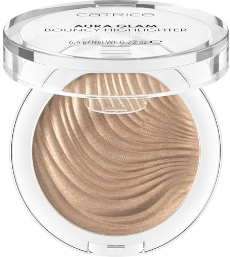 Catrice Iluminador Aura Glam Bouncy Highlighter brillante luminoso (6.4g) | Luminosidad, Todo tipo de piel, Resultado inmediato, Iluminador