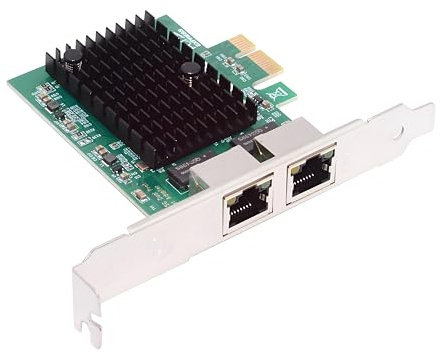 NFHK Câble adaptateur double ports 2500 Mbps 2,5 Gbps vers PCI-E PCI Express 1 x GBE Gigabit 1000 Mbps Ethernet réseau LAN pour carte mère de bureau
