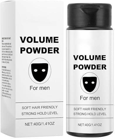 Volume Powder for Men, Hair Styling Powder, Strong Hold Texturizing Hair Thickening Powder, Instantly Adds Texture & Volume,Long Lasting, Easy to Apply, for Most Hair Types,40g