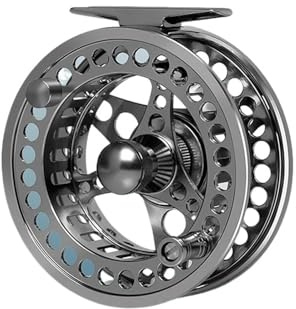 Metall Fliegenrolle, Fliegenfischrolle Angelwerkzeuge Fliegenfischen Rolle Forellenbachangeln CNC-gefräste korrosionsbeständige Aluminiumlegierung(Gunsomke Color 3 4)