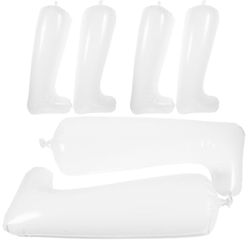 VALICLUD PVC Inflatable Boot Trees 3 Pairs 32Cm White Boot Shapers Curved Design Women Shoe Stretcher for Width Adjustment