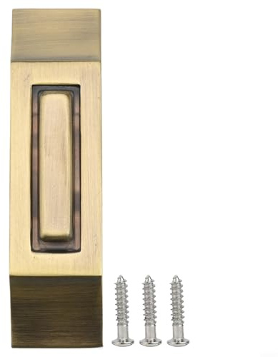 Hosrivae Pulsante per campanello illuminato con cavo, pulsante LED in lega di zinco resistente, sistemi a bassa tensione 12-24 V, ricambio per campanello da parete resistente alle intemperie, bronzo