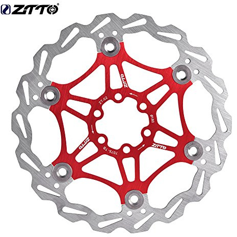 Tbest Fahrrad Scheibenbremse Bremsscheiben 180mm 6 Schrauben Mountainbike MTB Rennrad Hinterradnaben Schrauben Bremsbelag Radfahren Zubehör (Rot)
