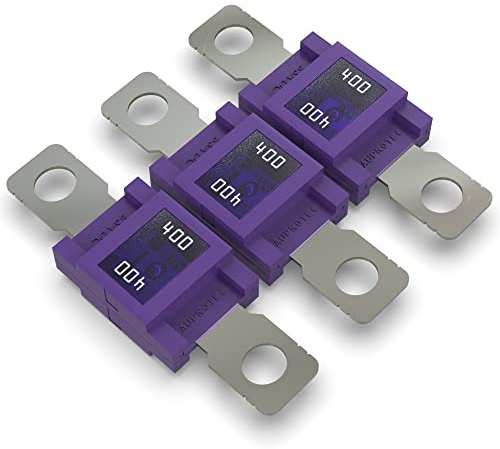 AUPROTEC Mega Hochstromsicherung Schraubsicherung 80A - 500A Auswahl: 400A Ampere violett, 3 Stück