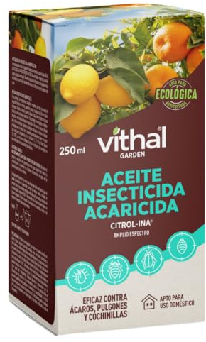 VITHAL Insecticida Acaricida Citrol-ina 250ml - Aceite Biodegradable Para El Control De Cochinillas Y Plagas, Uso Repetido En Cítricos Y Frutales