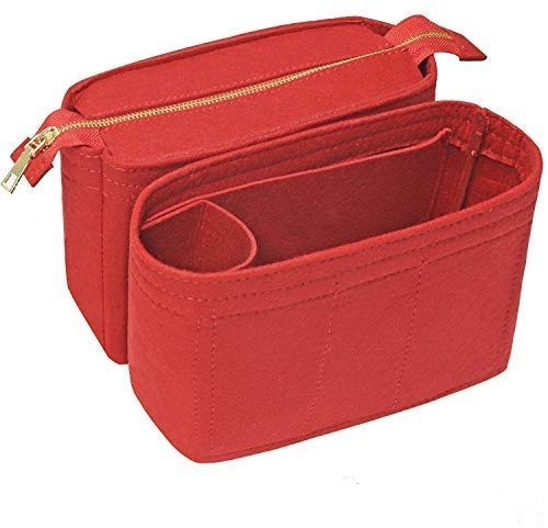 Soyizom Filztasche Organize Insert Bag in Tasche für Einkaufstasche Mit 2 Packungen Fit in Neonoe und andere Bucket Bags-Rot