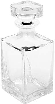 Carafe à whisky en cristal avec bouteille en argent véritable Verre à vin Bouteille à whisky cristal & argent