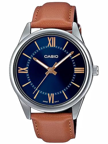 Casio Men Analog Automatic Watch with Leather Strap A2037