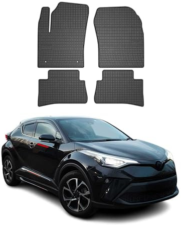 OMAC Fußmatten für Toyota C-HR 2016-2023 Gummi 4tlg Schwarz | Automatten, Gummimatten, Allwetter, Antirutsch, fahrzeugspezifisches Produkt, wasserdicht