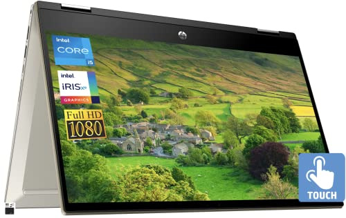 HP 2023 Pavilion x360 2-in-1 Convertible Laptop, 14 FHD Touchscreen, Intel i5-1135G7 (Upto 4.2GHz), Iris Xe Graphics, 8GB RAM, 256GB SSD, Fingerprint, Long Battery Life, Win 11+MarxsolCables