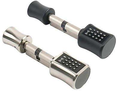 HAVERN TTLock – Serrure Intelligente à Cylindre étanche, télécommande, Serrure de Porte électronique sans clé, Application WiFi, Code numérique, Serrure à Carte RFID (Color : TT-Lock 100 Silver)