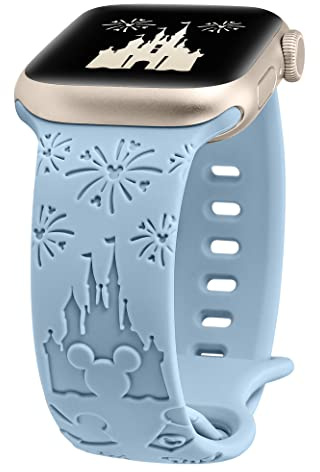 BEEXI Cartoon Engraved Silicone Sport Strap Compatible with Apple Watch | Soft silicone strap fits 38/40/41/42mm, sport strap for iWatch Series 11 10 9 8 7 6 5 4 3 2 1 SE 1 2 3