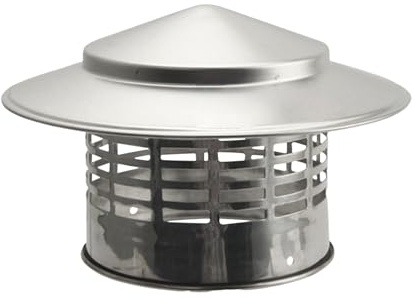 Wezalget Tapa de Chimenea de Acero Inoxidable, Tapa de ventilación de Chimenea de Acero Inoxidable, Tapa de ventilación de Chimenea, Tapa de ventilación de Lluvia, Tapa de ventilación de Techo