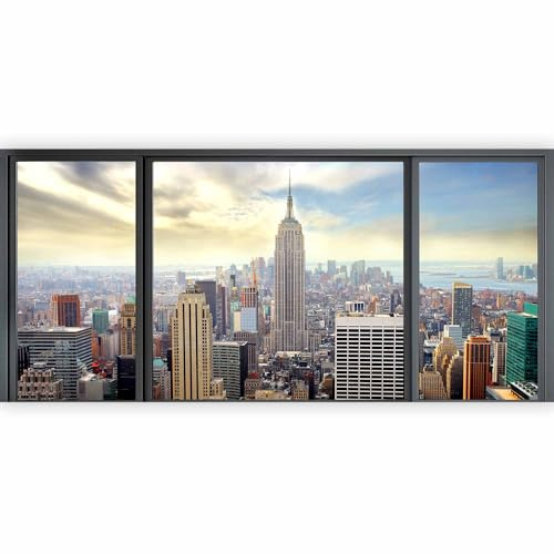 murando PREMIUM Fotomurales Nueva York 550x250 cm XXL Papel de esquina Papel pintado tejido no tejido Decoración de Pared decorativos Murales moderna de Diseno Ciudad City Panorama c-A-0046-a-a