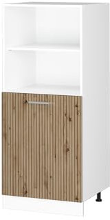 Vicco Herdumbauschrank R-Line, Herdschrank, Artisan-Eiche/Weiß, 60 cm