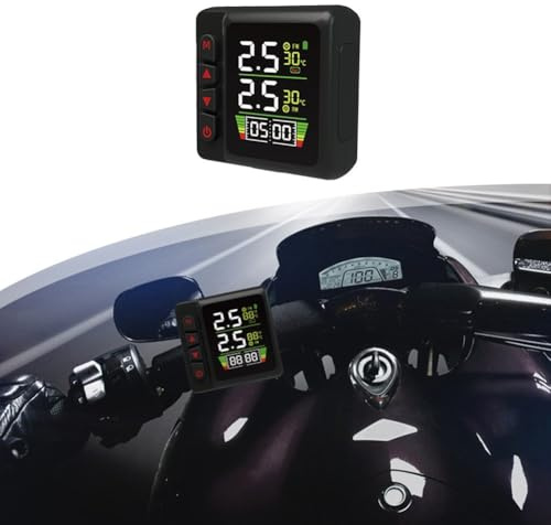 Elegante sistema di monitoraggio della gomma del motociclo fornito di supporto di carico veloce e temporaneo