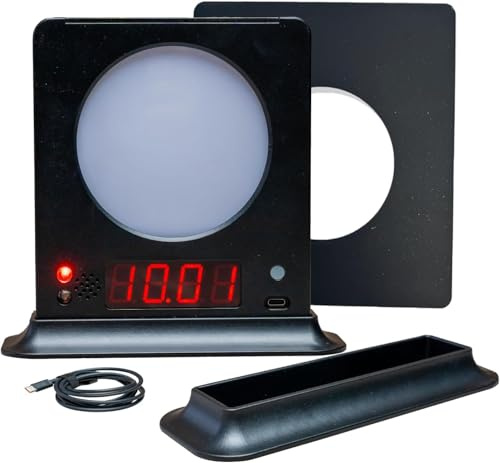 Accurize Mini-Reaktionsziel, 1 Stück, 2 anpassbare Größen (Standardgröße 100 mm mit 60 mm Einsatzplatte), Schießziele mit Timer für Reaktionsgeschwindigkeitstraining, inklusive Halterung