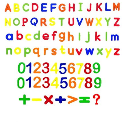 Yeenano Magnetic Letters and Numbers,108 Pcs Fridge Magnets for Kids Alphabet Magnets Magnetic Numbers Magnetic Scrabble Letters for Fridge and Magnetic Board for Educational Learning Tools for Kids