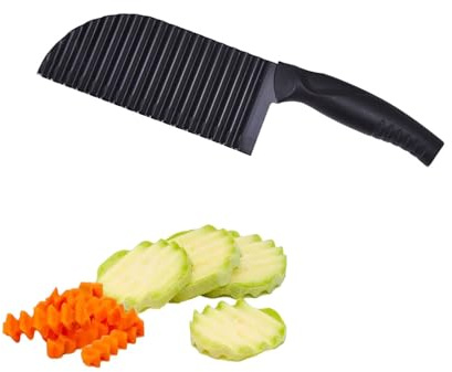 Weenwill Wellenschneider,Kartoffelschneider,Edelstahl-Wellenmesser, Wellenschneider für Pommes Frites,Gemüse,Obst,Salat,Karotten und Zwiebeln,Schneidewerkzeug für die Küche
