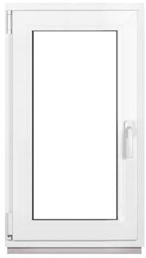 Framex Finestra in plastica bianca, larghezza x altezza 60 x 100 cm (600 x 1000 mm), 3 scomparti (32 mm), girevole DIN a sinistra, di alta qualità, tutte le dimensioni