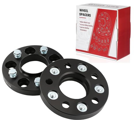 2 Stück 20mm Spurverbreiterung Distanzscheiben Set Ø72.5 5x120mm mit 10 Stück Radschrauben M12X1,5X25mm für BMW E81 E82 E87 E36 E46 E90 E92 E60 E61 Schwarz
