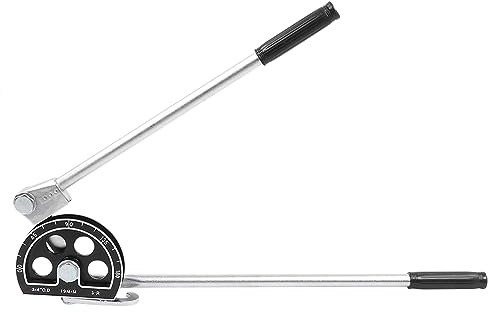 Piegatubi Gearwell, Utensile Piegatubi Manuale Piegatubi 19mm 3/4 Pollici 180° Acciaio e Lega di Alluminio per Lavori Idraulici su Tubi di Rame