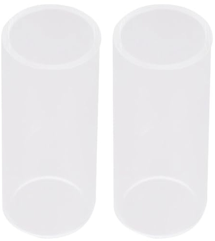 Toyvian 2pcs Glass Guitar Slides Bottleneck 7cm Organic Glass Finger Slides for Guitar Accessories