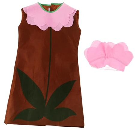 LeeQinersw Blumenkostüm für Rollenspiele, leichtes Bühnenoutfit mit Kopfbedeckung, 50cmx90cm