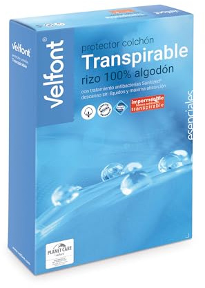 Velfont Protector de Colchón Rizo Transpirable (150 cm)