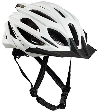 Black Crevice Fahrradhelm Erwachsene I Fahrradhelm I Fahrradhelm Herren & Damen I MTB-Helm I Radhelm Fahrrad-Helm I Atmungsaktiver Fahrradhelm I Größenverstellbar (weiß, M/L (58-61cm))…
